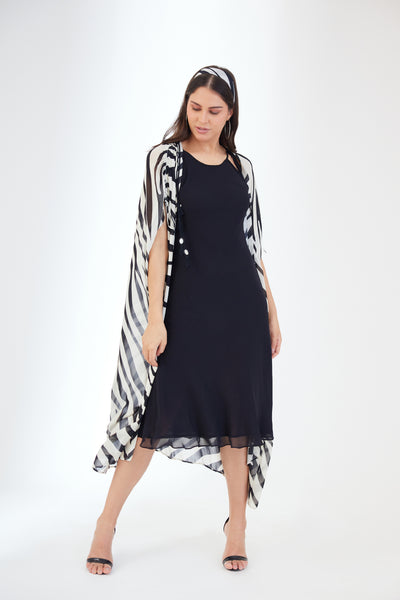 Nikasha Black And White Hand Embroidered Co Ord Sets Indian designer wear online shopping melange singapore