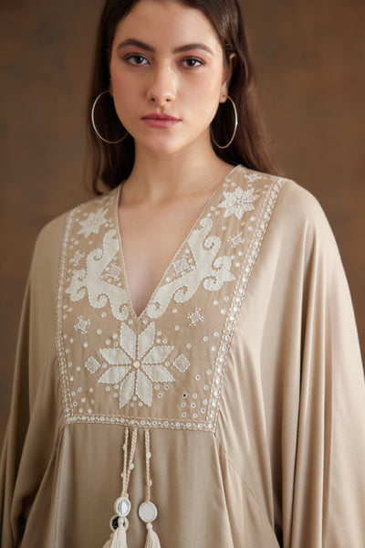Nikasha Fawn Applique Embroidered Co Ord Sets Indian designer wear online shopping melange singapore