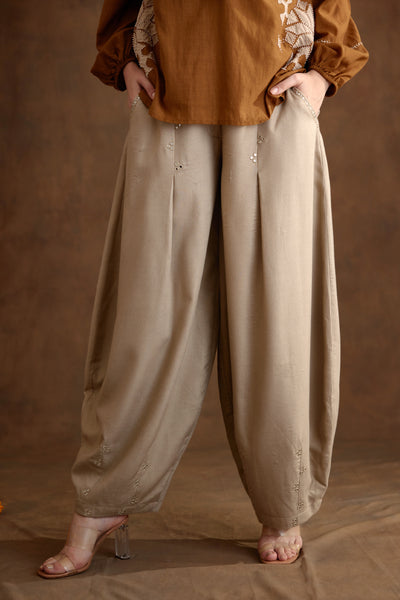 Nikasha Fawn baggy pants Indian designer wear online shopping melange singapore