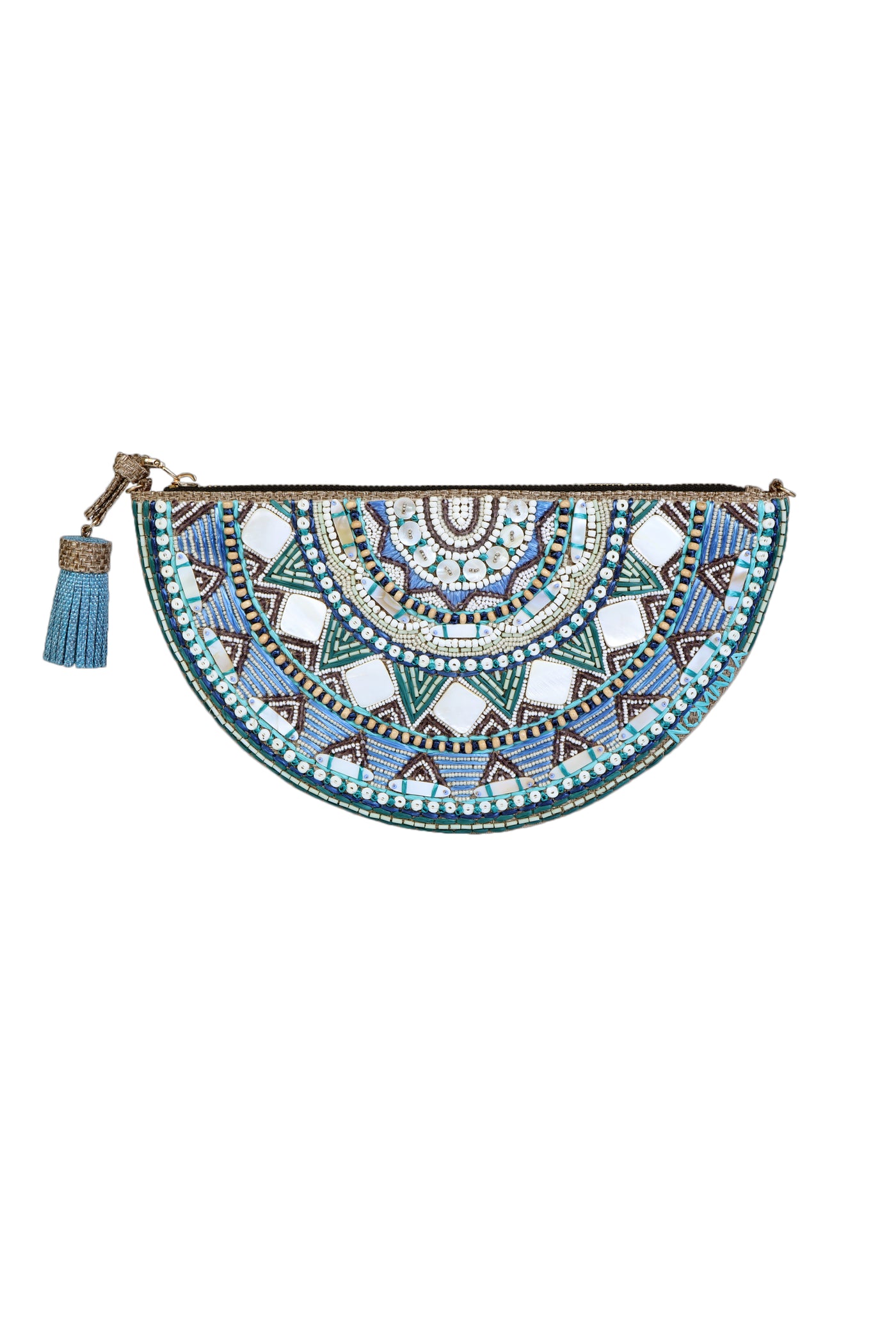 Nomada Accessories Out of the Blue Clutch Indian designer wear online shopping melange singapore