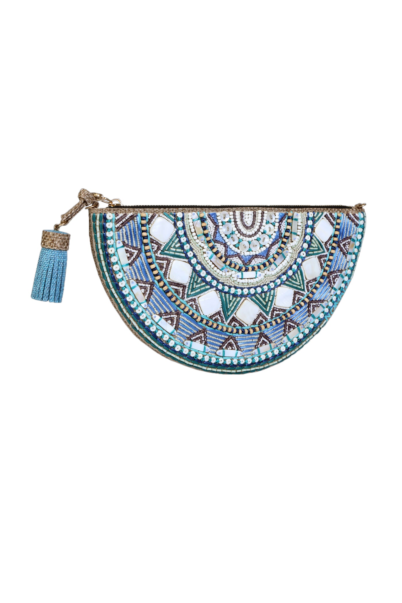 Nomada Accessories Out of the Blue Clutch Indian designer wear online shopping melange singapore