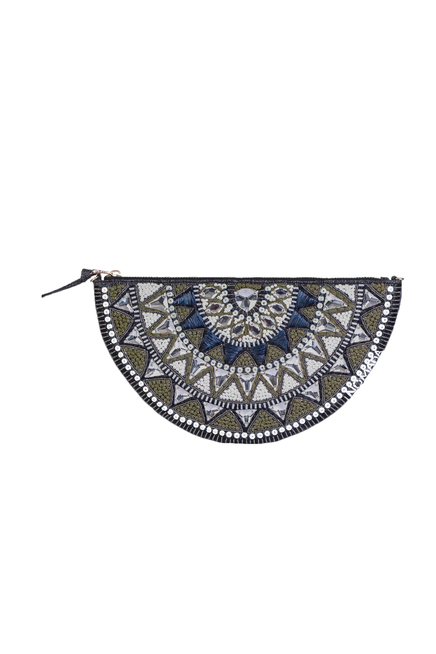 Nomada Accessories Semi Sun Clutch Indigo Indian designer wear online shopping melange singapore