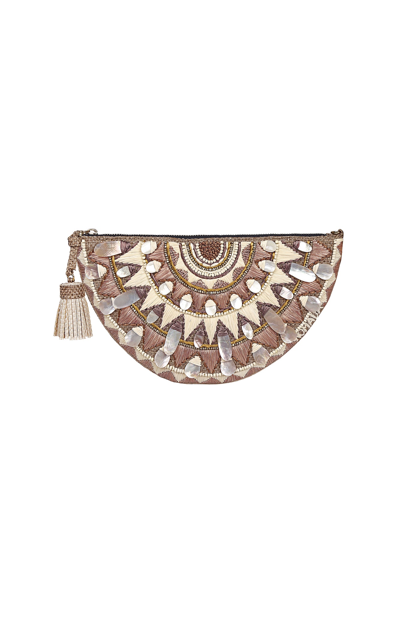 Nomada Accessories Totec Shell Clutch Nude Pink Indian designer wear online shopping melange singapore