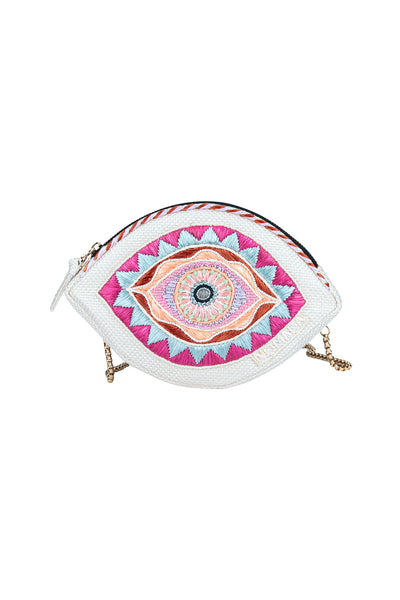 Nomada Candy Skies Belt Bag Pink White indian designer wear online shopping melange singapore