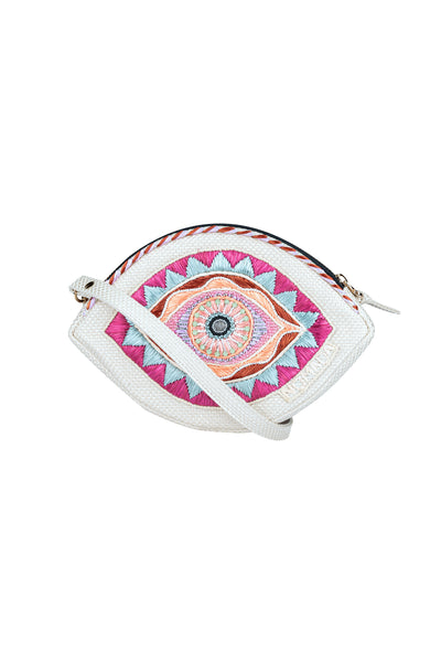 Nomada Candy Skies Belt Bag Pink White indian designer wear online shopping melange singapore