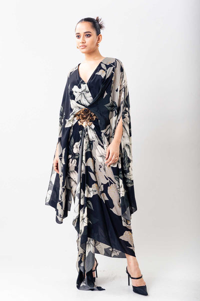 Nupur Kanoi Black Kaftan KK Dress indian designer wear online shopping melange singapore 