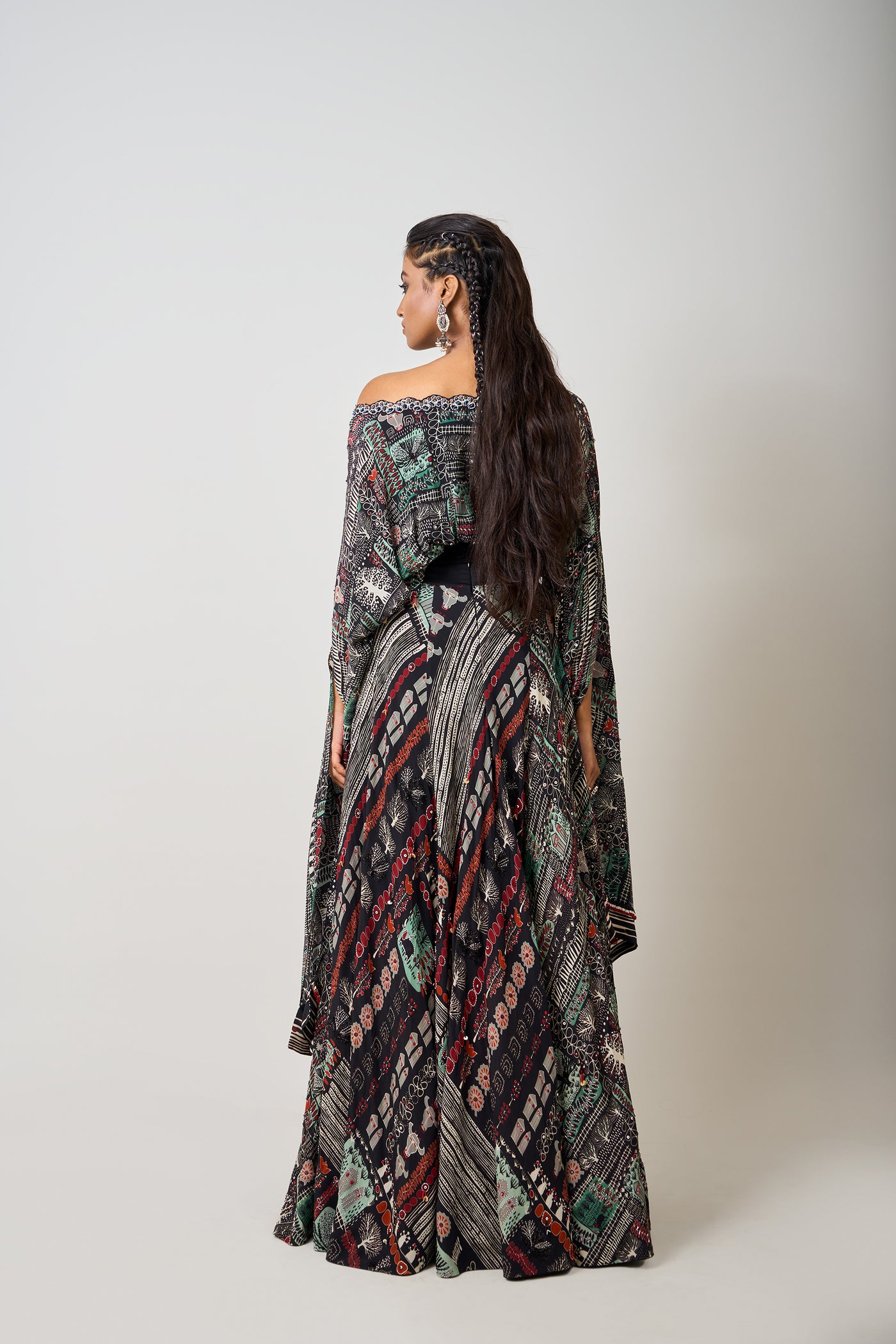 Nupur Kanoi Black Printed Lehenga Set indian designer wear online shopping melange singapore