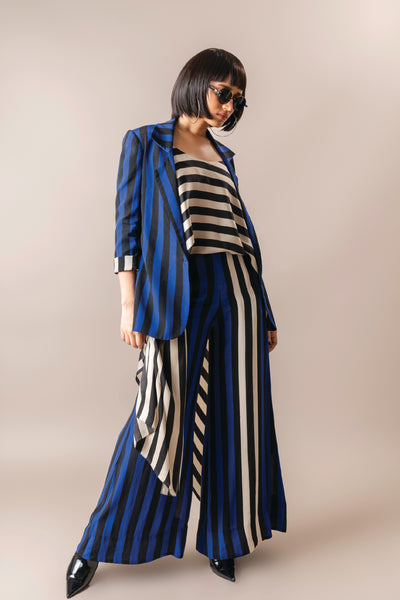 Nupur Kanoi Blazer And A-line Pant With Singlet Top indian designer wear online shopping melange singapore