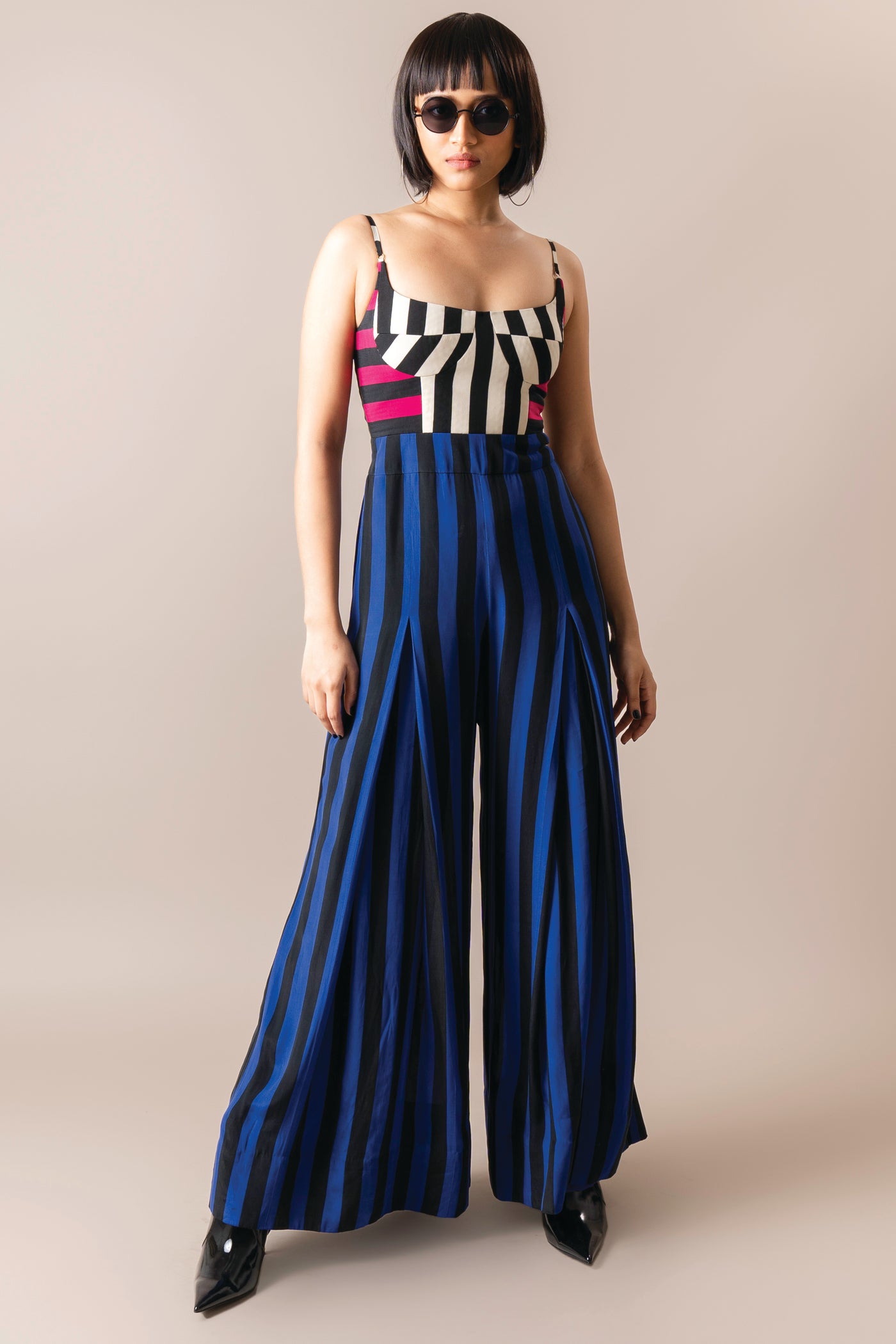 Nupur Kanoi Box Pleated Bustier Jumpsuit indian designer wear online shopping melange singapore