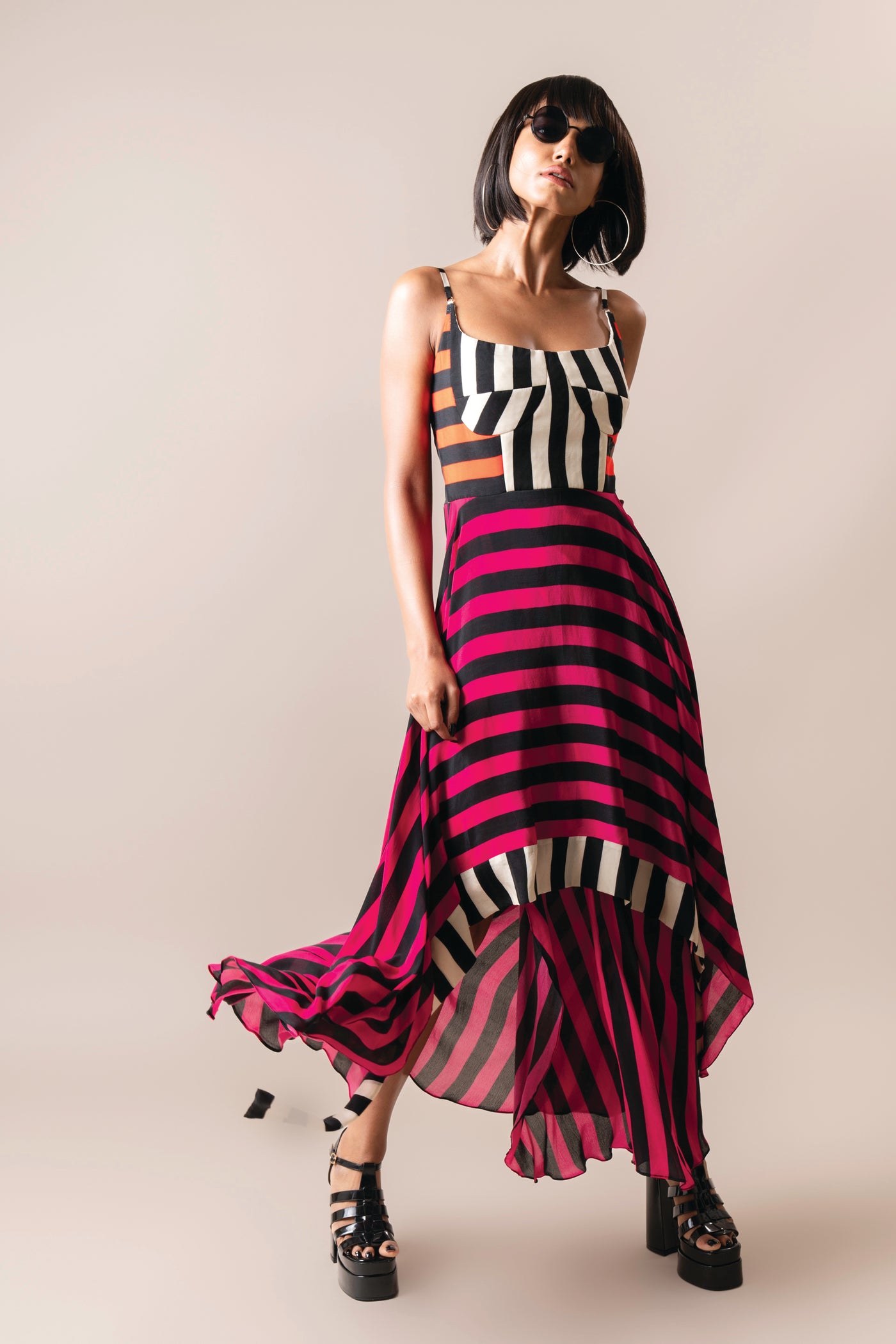Nupur Kanoi Bustier Dress Magenta indian designer wear online shopping melange singapore