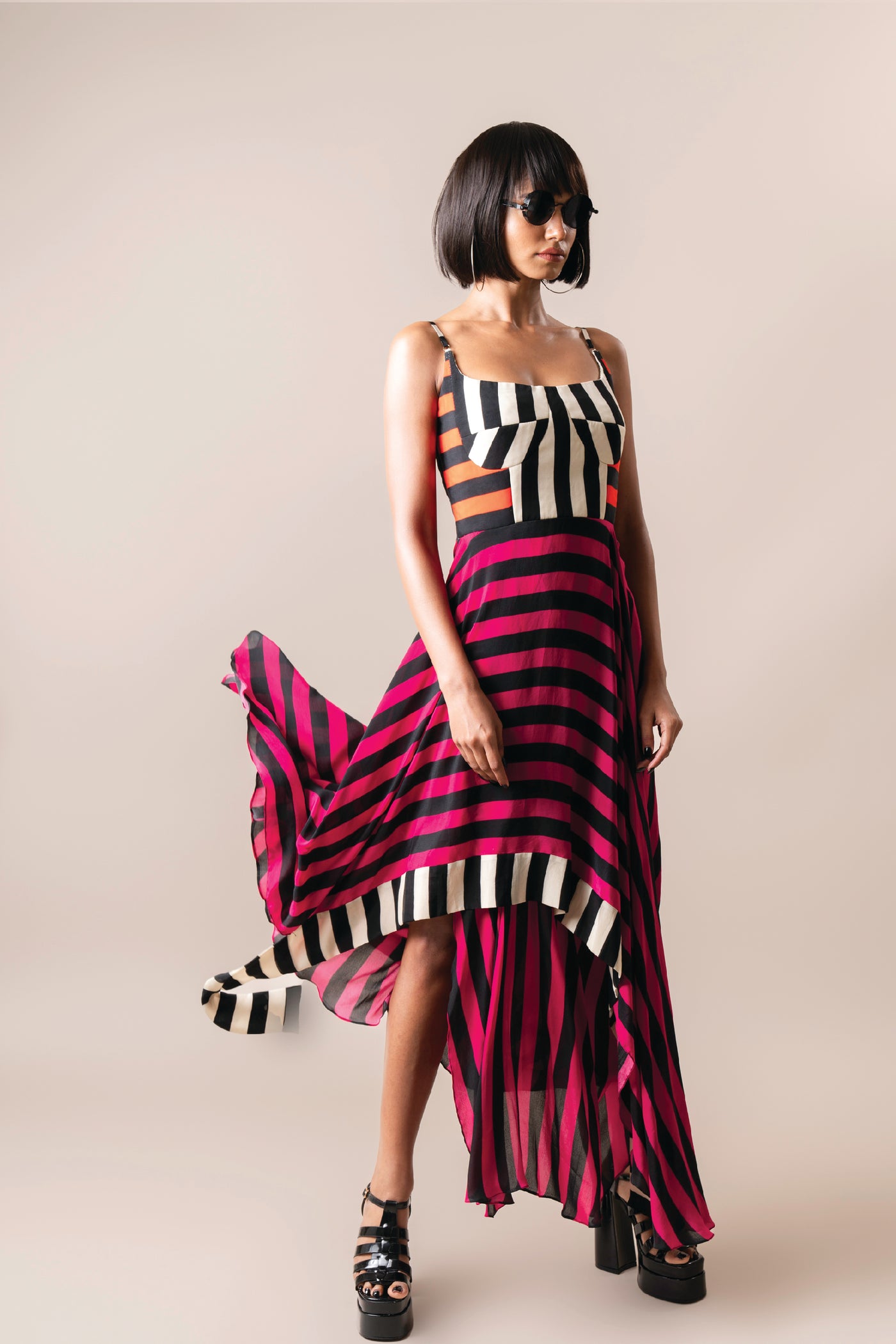Nupur Kanoi Bustier Dress Magenta indian designer wear online shopping melange singapore