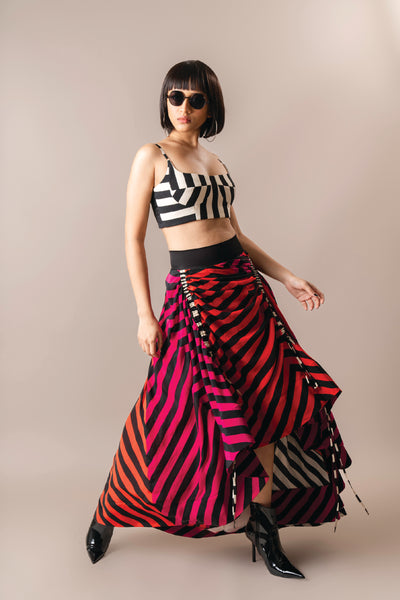 Nupur Kanoi Bustier With Lehenga Skirt indian designer wear online shopping melange singapore