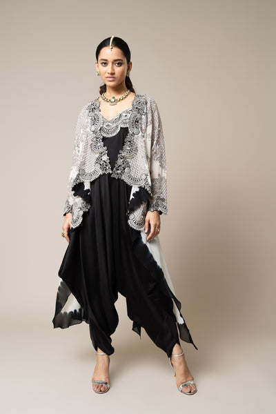 Nupur Kanoi Cape And Jumpsuit Set indian designer wear online shopping melange singapore