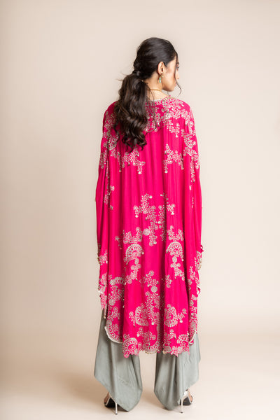 Nupur Kanoi Cape With Pants Set indian designer wear online shopping melange singapore