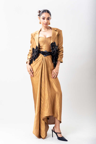 Nupur Kanoi Crop Blazer Set indian designer wear online shopping melange singapore 