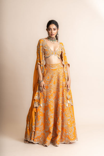 Nupur Kanoi Embroidered Lehenga Set indian designer wear online shopping melange singapore
