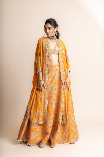 Nupur Kanoi Embroidered Lehenga Set indian designer wear online shopping melange singapore