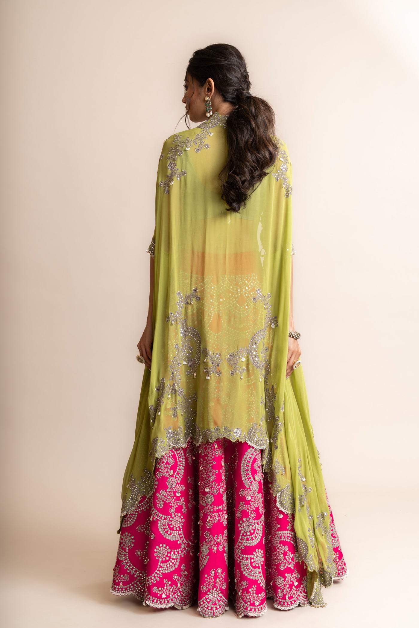 Nupur Kanoi Embroidered Lehenga Set Pista indian designer wear online shopping melange singapore