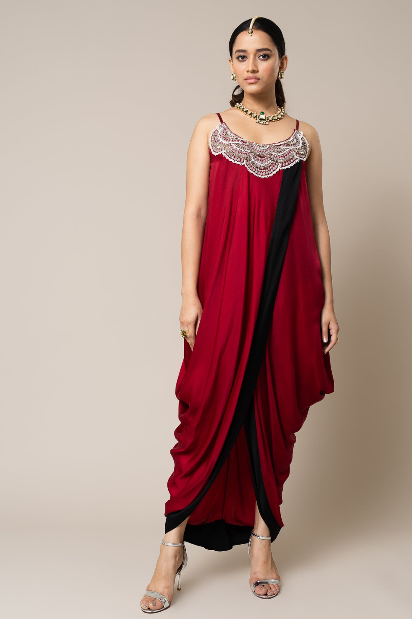 Nupur Kanoi Gather Kite And Dress Set indian designer wear online shopping melange singapore