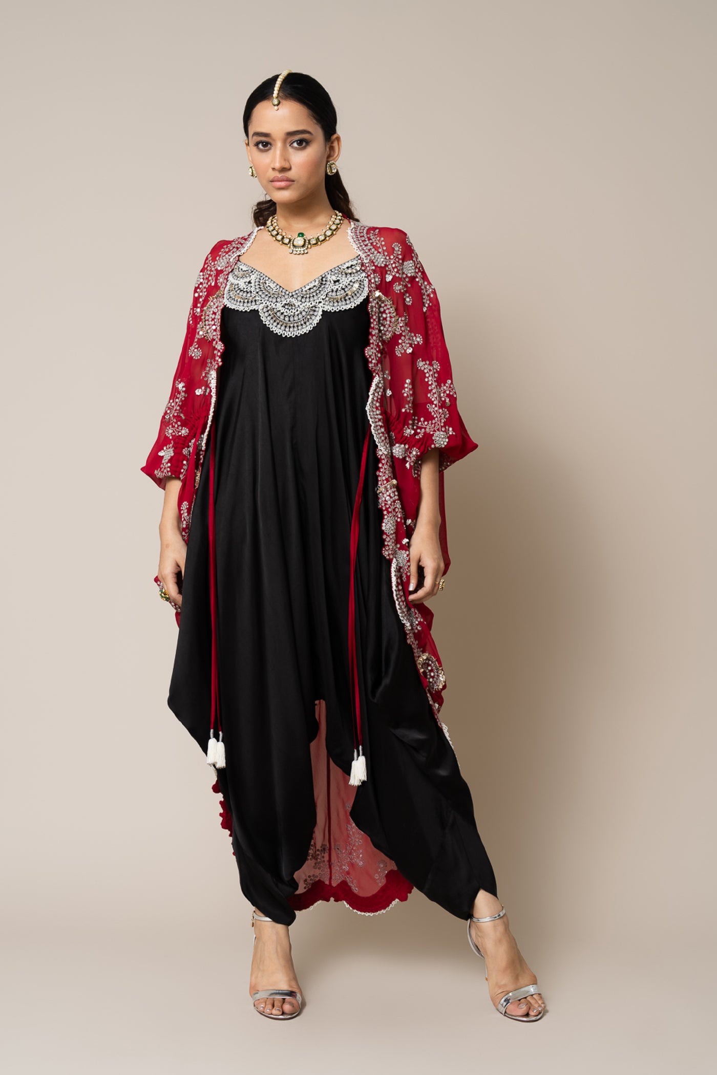 Nupur Kanoi Gather Kite And Jumpsuit Set indian designer wear online shopping melange singapore