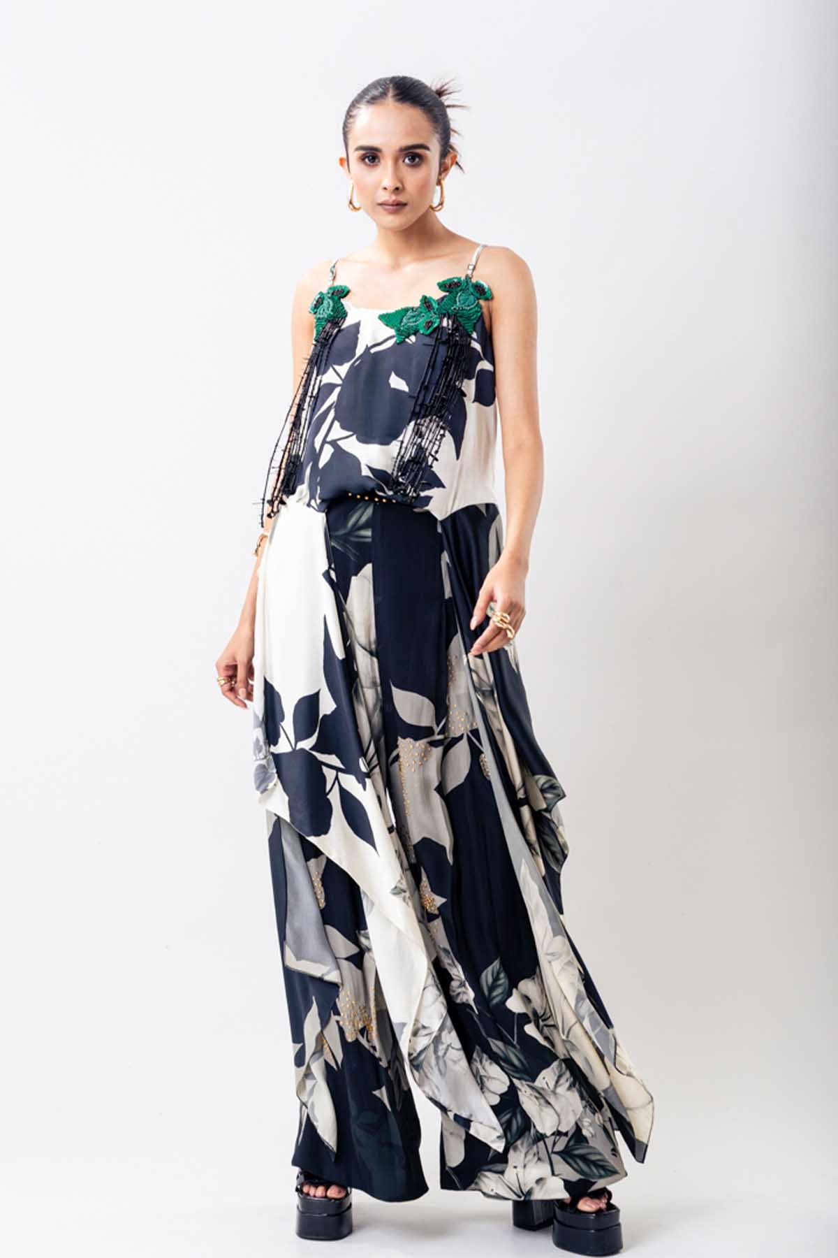 Nupur Kanoi Gather Singlet Pants Set indian designer wear online shopping melange singapore 