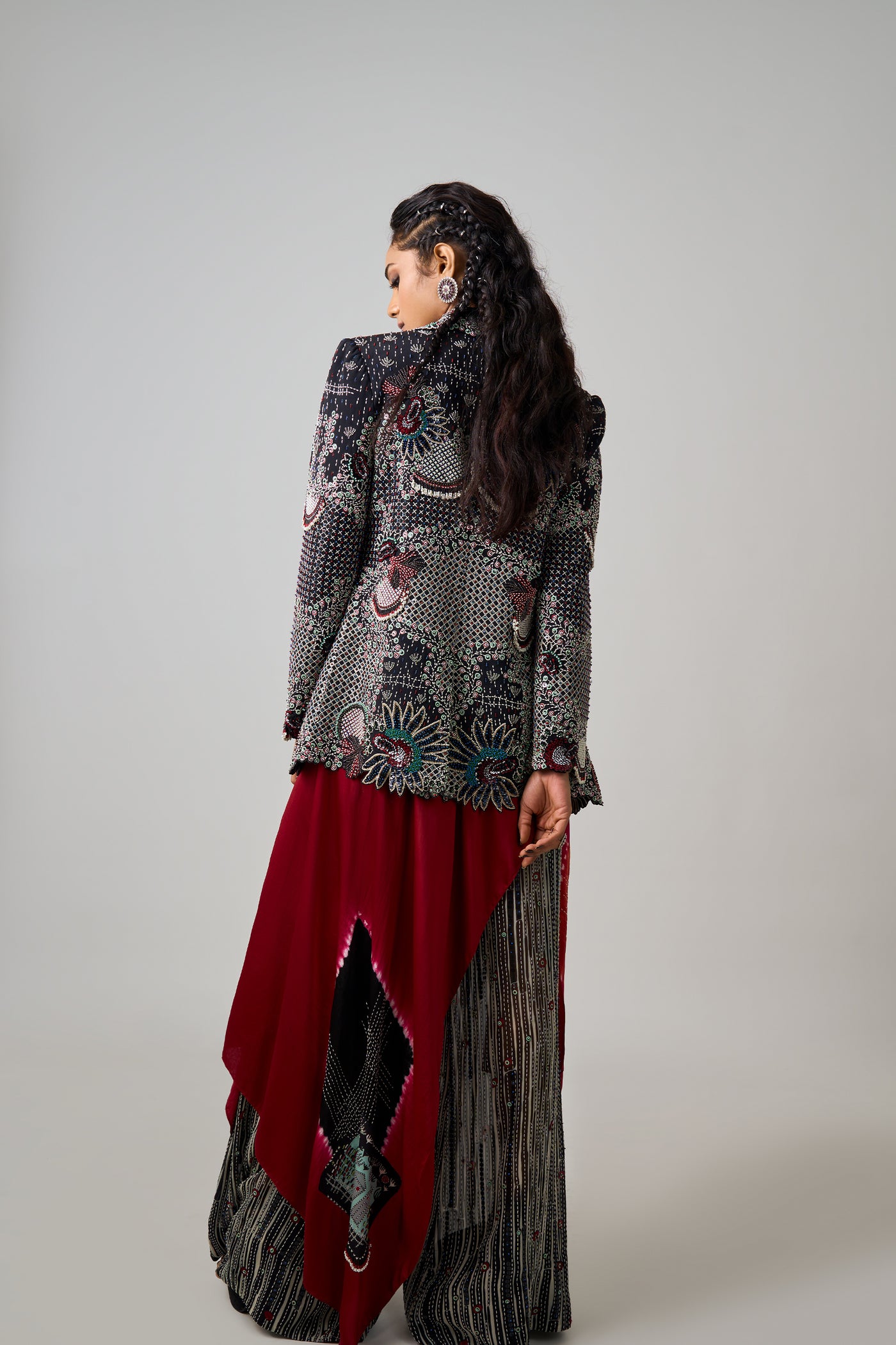 Nupur Kanoi Hand-Embroidered Blazer Set indian designer wear online shopping melange singapore