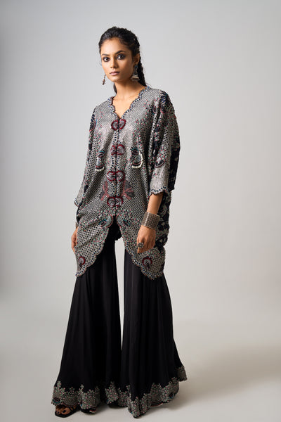 Nupur Kanoi Hand-Embroidered Gharara Set indian designer wear online shopping melange singapore