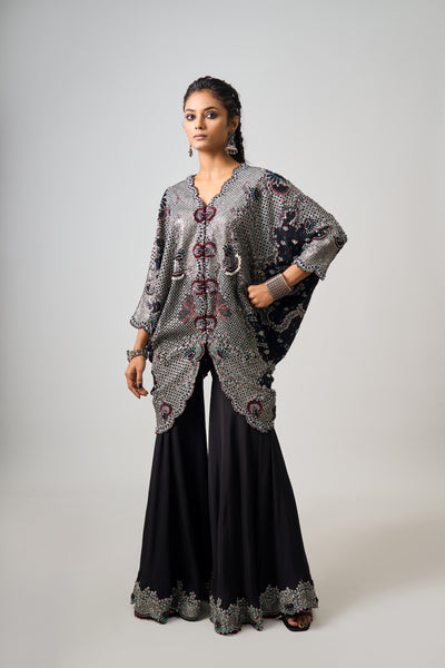 Nupur Kanoi Hand-Embroidered Gharara Set indian designer wear online shopping melange singapore