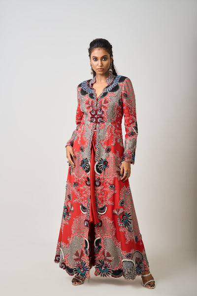 Nupur Kanoi Hand-Embroidered Skirt Set indian designer wear online shopping melange singapore
