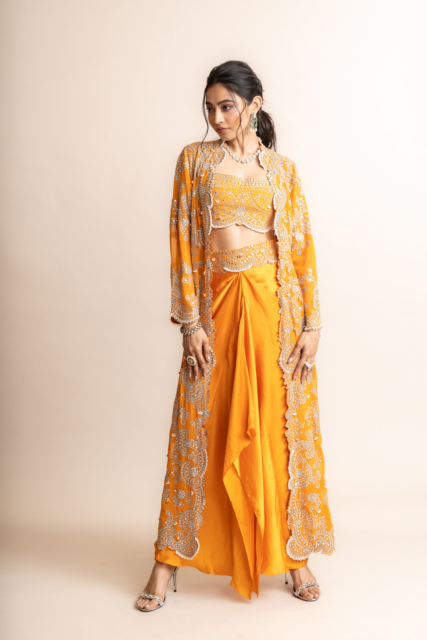 Nupur Kanoi Jacket And Skirt Set indian designer wear online shopping melange singapore