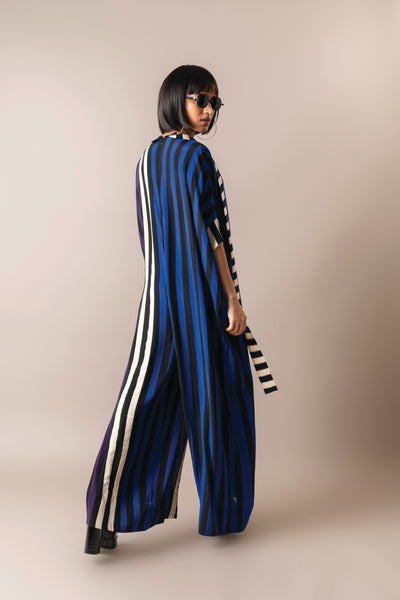 Nupur Kanoi Kaftan Jumpsuit Cobalt indian designer wear online shopping melange singapore