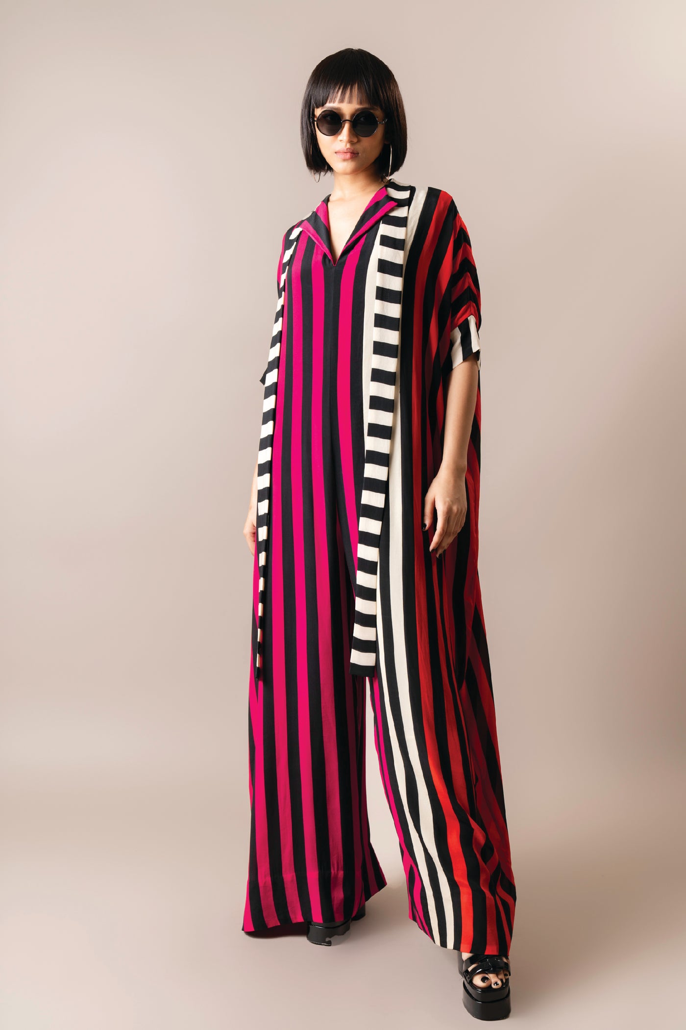 Nupur Kanoi Kaftan Jumpsuit Magenta indian designer wear online shopping melange singapore