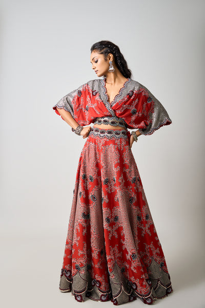 Nupur Kanoi Kaftan Top And Pants Set indian designer wear online shopping melange singapore