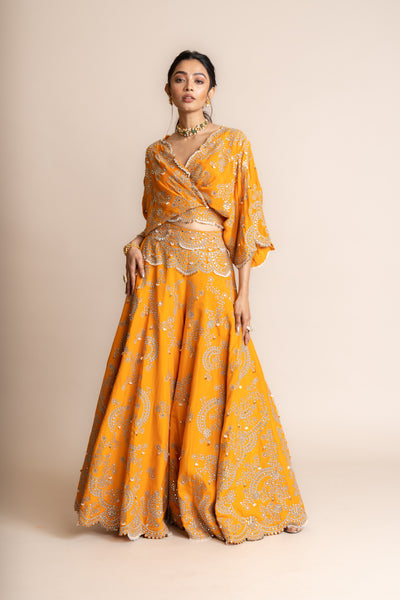 Nupur Kanoi Kaftan Top And Pants Set indian designer wear online shopping melange singapore