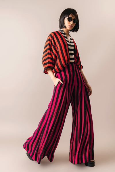 Nupur Kanoi Kimono Ss Jumpsuit Tangerine indian designer wear online shopping melange singapore