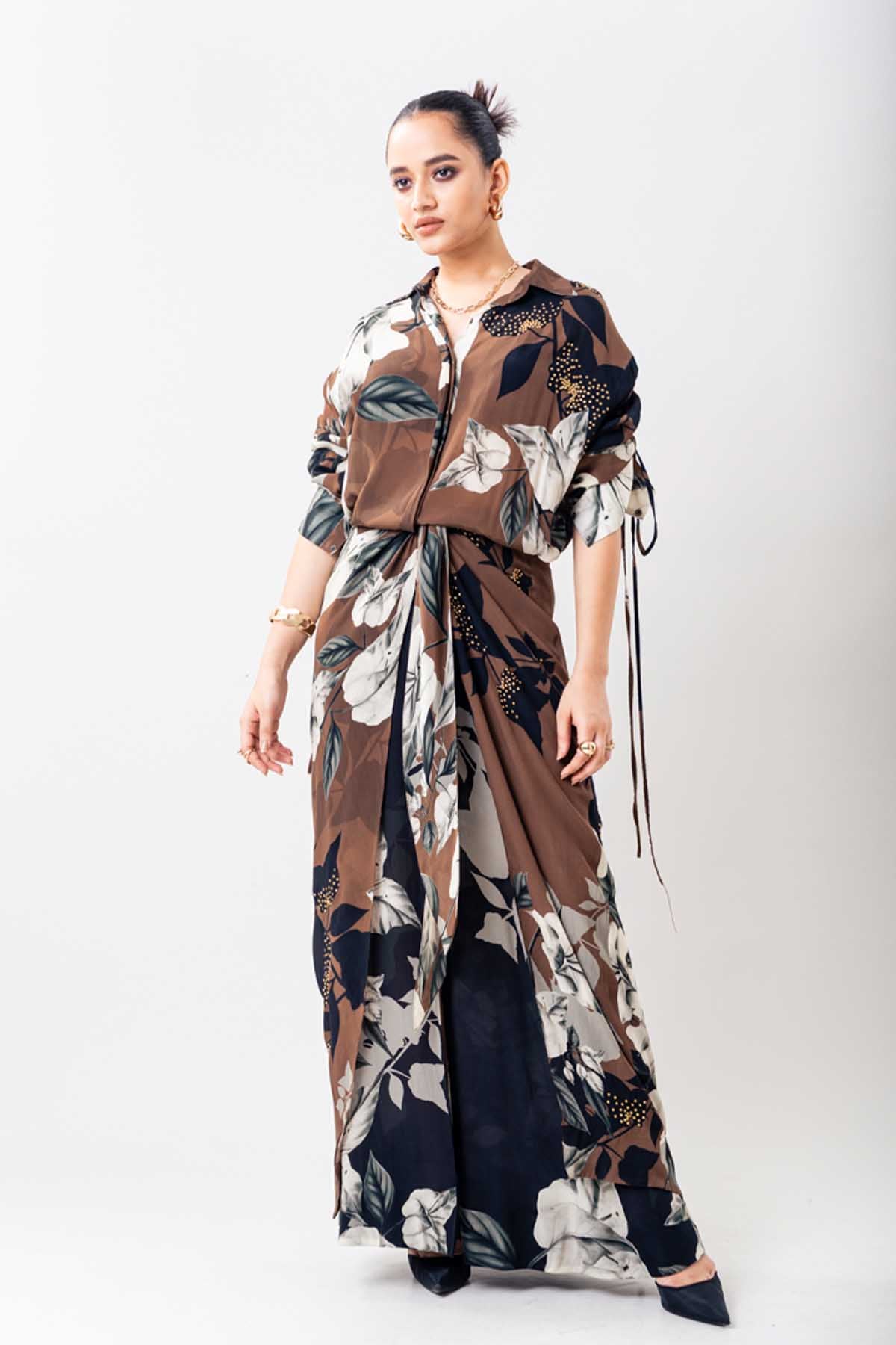 Nupur Kanoi Knotted Dress indian designer wear online shopping melange singapore 