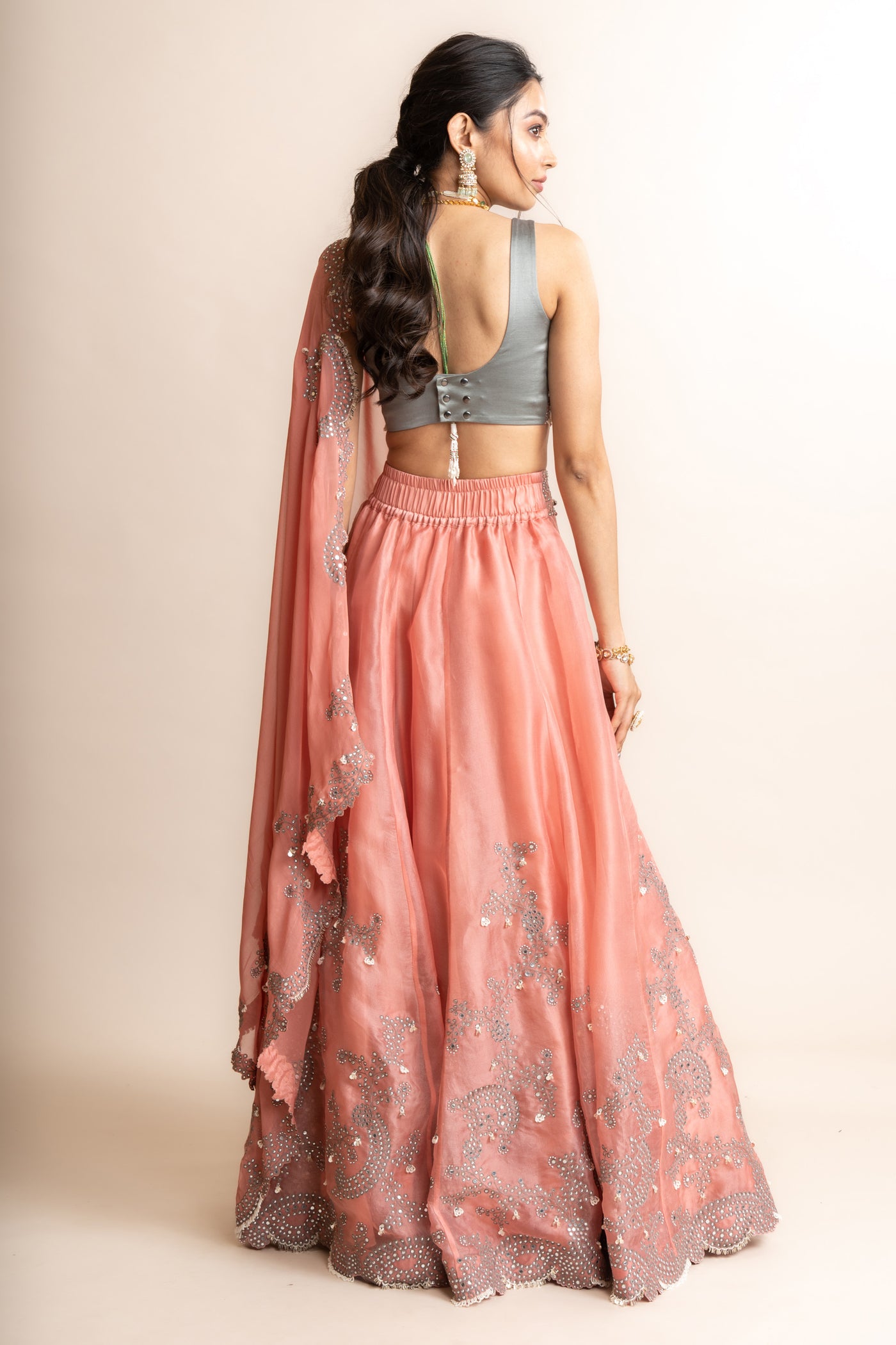 Nupur Kanoi Lehenga Sari Set indian designer wear online shopping melange singapore