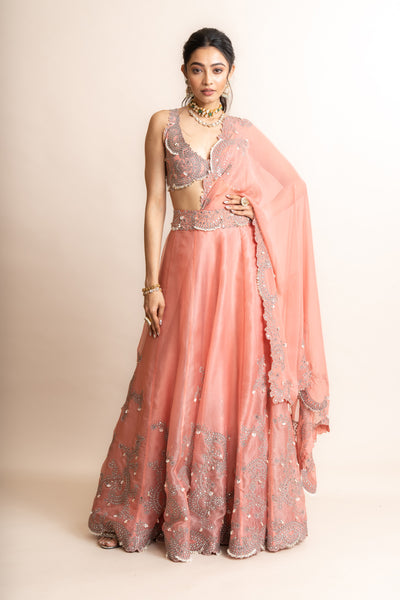 Nupur Kanoi Lehenga Sari Set indian designer wear online shopping melange singapore
