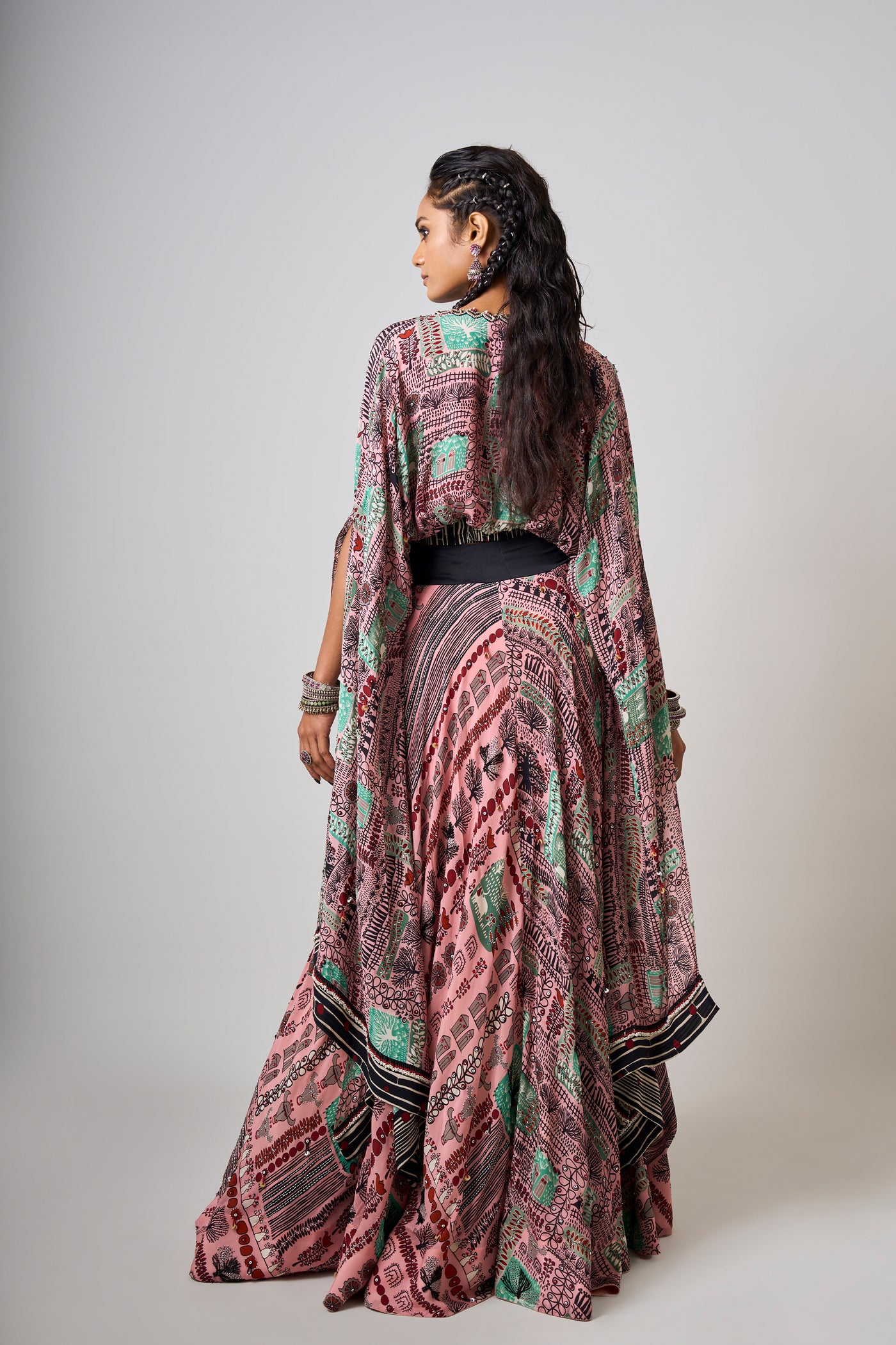 Nupur Kanoi Long Kaftan Lehenga Set indian designer wear online shopping melange singapore