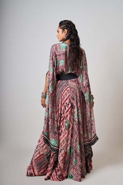Nupur Kanoi Long Kaftan Lehenga Set indian designer wear online shopping melange singapore