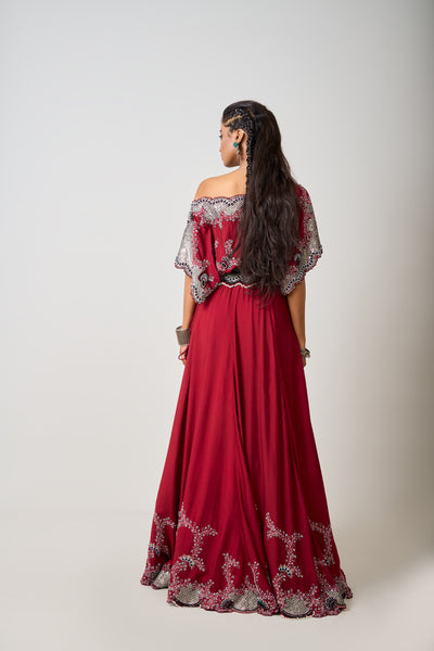 Nupur Kanoi Off-Shoulder Lehenga Set indian designer wear online shopping melange singapore