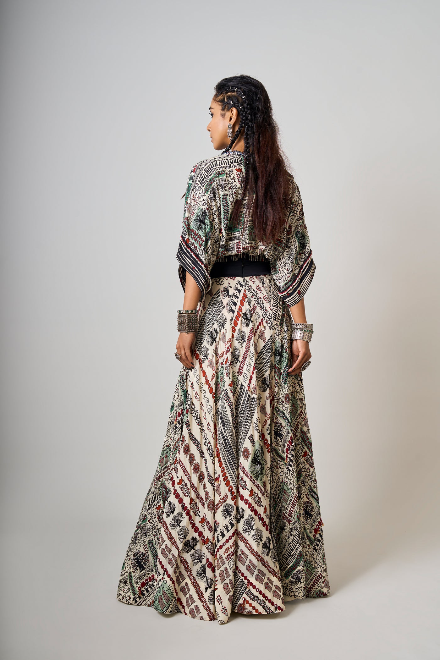 Nupur Kanoi Off-White Printed Lehenga Set indian designer wear online shopping melange singapore