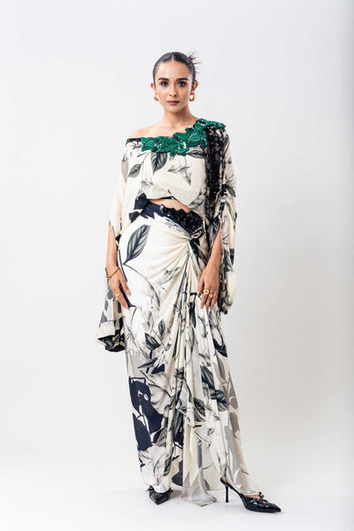 Nupur Kanoi Off Shoulder Top Set indian designer wear online shopping melange singapore 