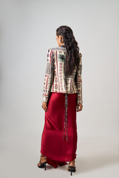 Nupur Kanoi Short Blazer Set indian designer wear online shopping melange singapore
