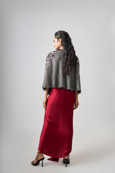 Nupur Kanoi Short Cape Set indian designer wear online shopping melange singapore