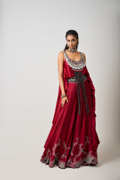 Nupur Kanoi Singlet And Lehenga Set indian designer wear online shopping melange singapore
