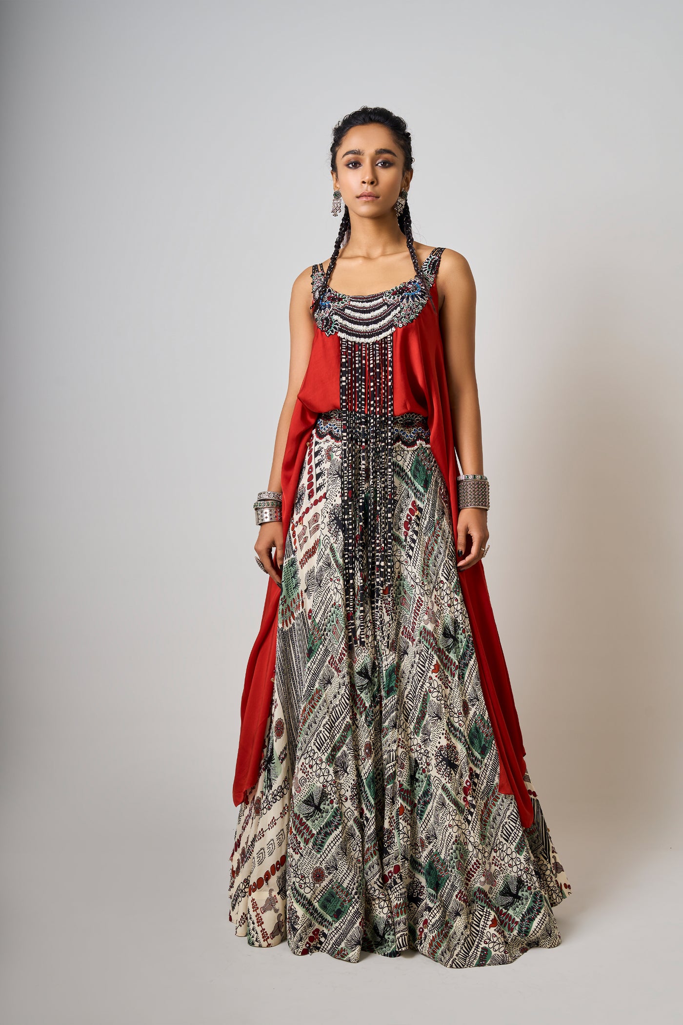 Nupur Kanoi Singlet And Lehenga Set indian designer wear online shopping melange singapore
