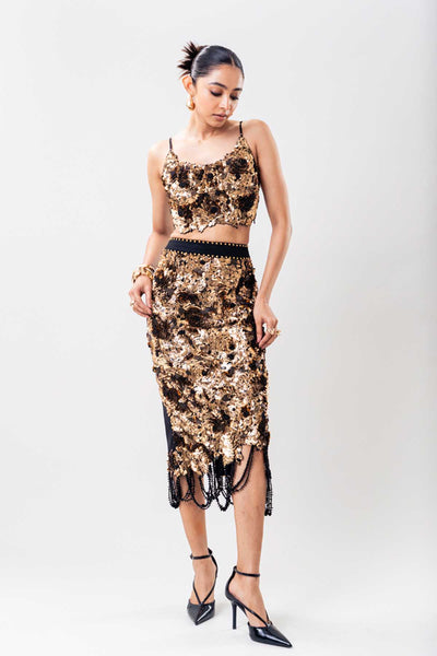 Nupur Kanoi Top Pencil Skirt Set indian designer wear online shopping melange singapore 