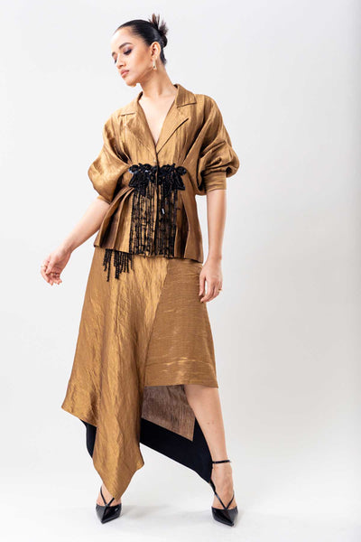 Nupur Kanoi Top Skirt Set indian designer wear online shopping melange singapore 