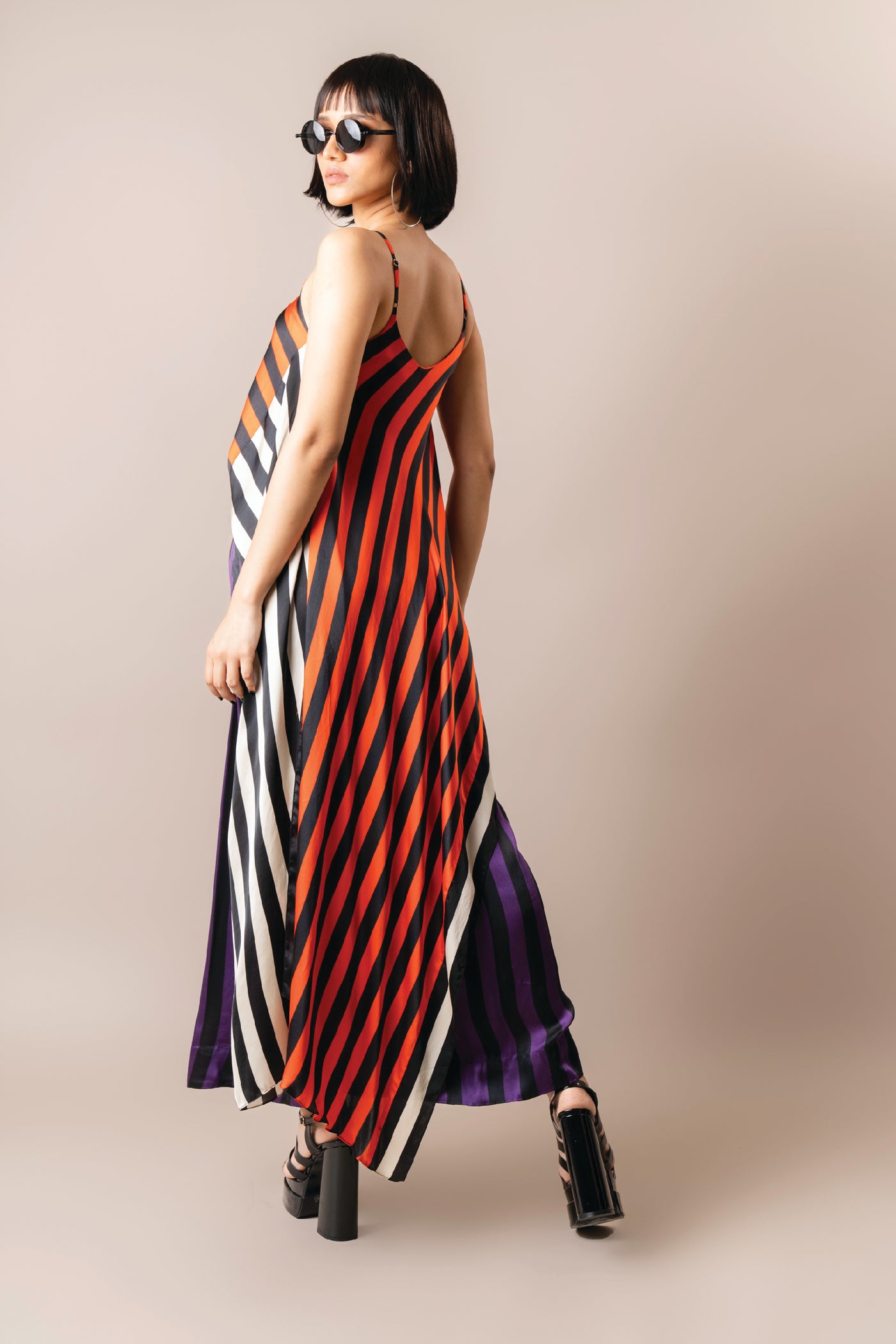 Nupur Kanoi Top With Lungi Tangerine indian designer wear online shopping melange singapore